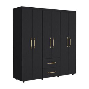Closet 6 Puertas 2 Cajones Fm-024n - Negro
