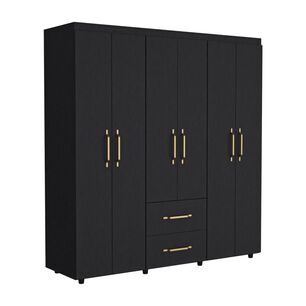 Closet 6 Puertas 2 Cajones Fm-024n - Negro