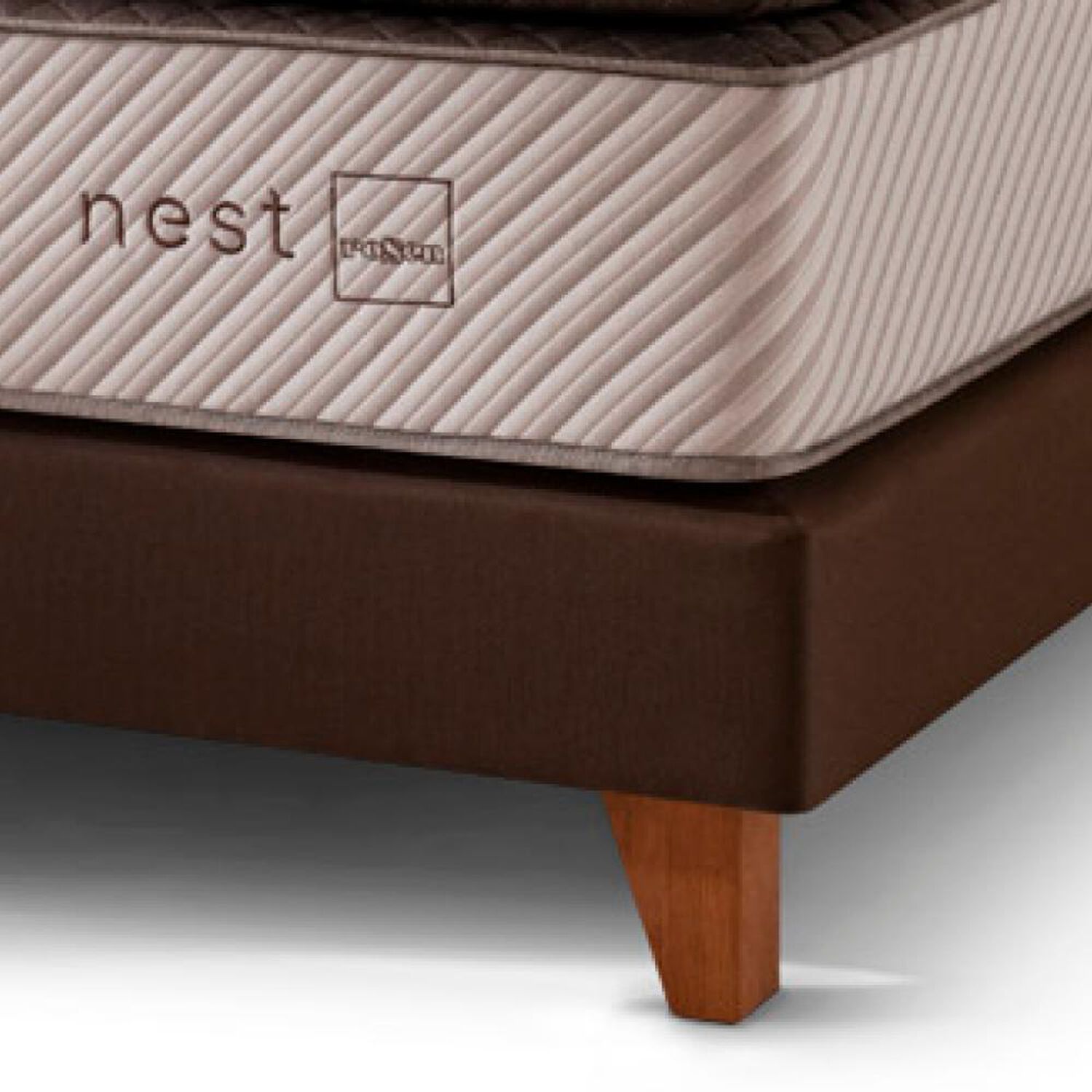 Cama Europea Rosen Nest / 2 Plazas / Base Dividida + Set De Maderas Dolce image number 2.0