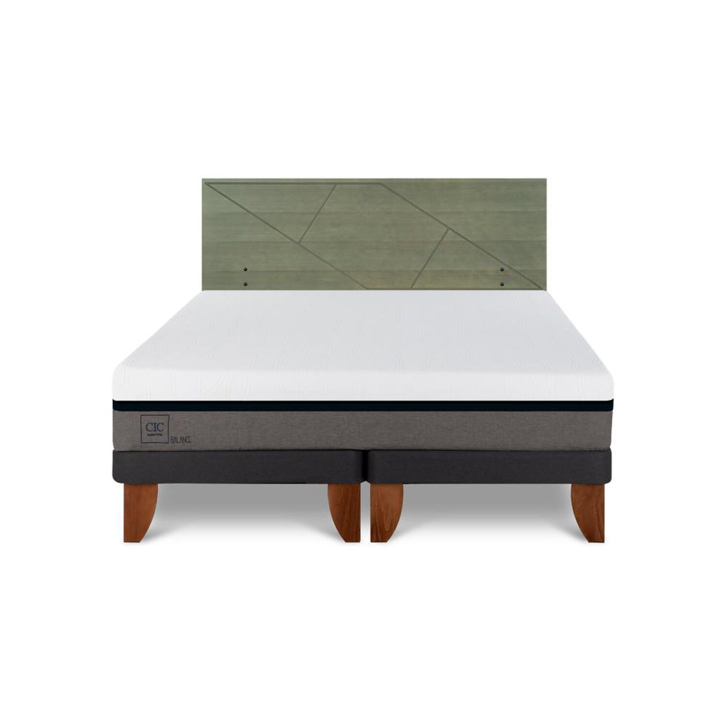 Cama Europea Cic Balance / 2 Plazas / Base Dividida + Respaldo image number 0.0