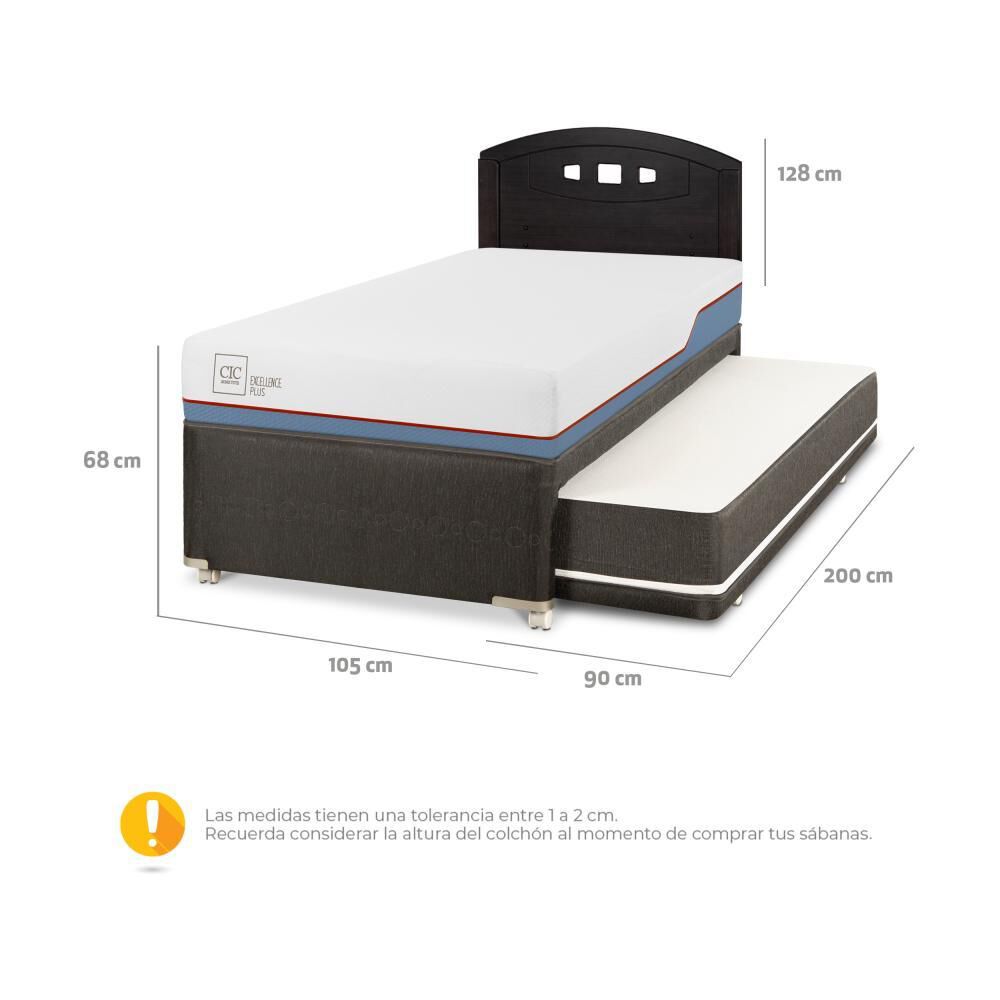 Cama Nido Cic Divan / 1.5 Plazas / Base Funcional + Respaldo image number 4.0