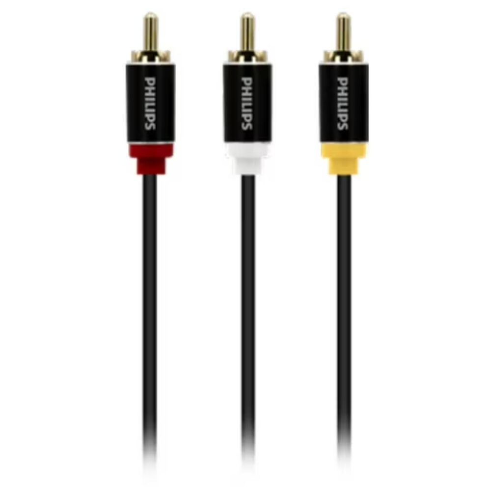 Cable De Audio Y Video Rca Puntas Doradas 1.2mts image number 0.0