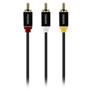 Cable De Audio Y Video Rca Puntas Doradas 1.2mts