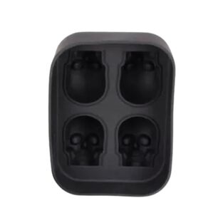 Molde Siilicona Flexible Para Hielo Con Forma De Calavera