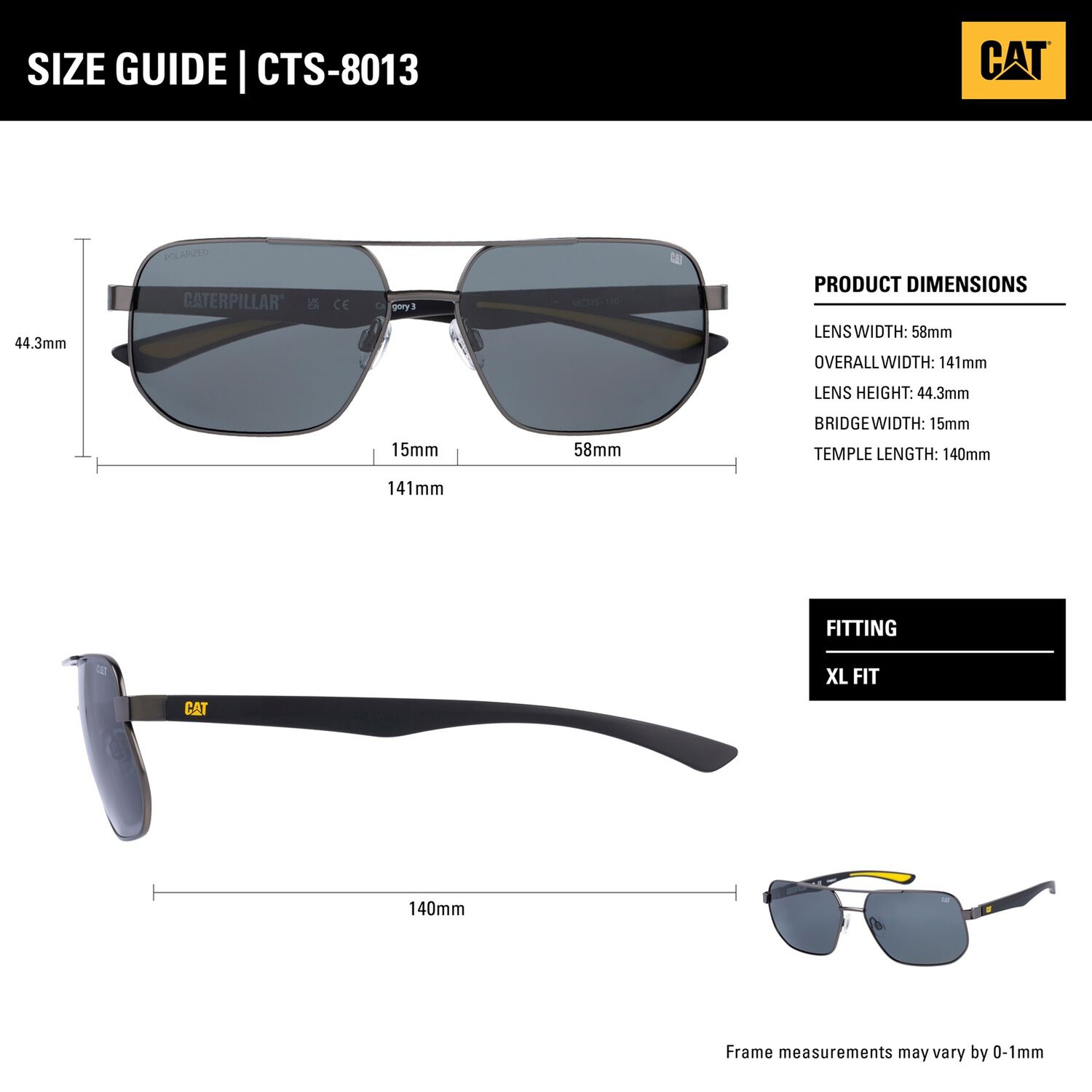 Lentes De Sol Polarizados Cat Cts-8013-003p Caf&eacute; image number 2.0