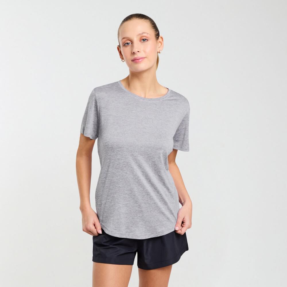 Polera Deportiva Básica Manga Corta Cuello Redondo Mujer Wetland image number 0.0