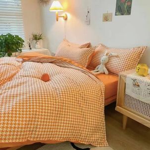 Juego Funda De Plum&oacute;n + Sabana 200 Hilos King