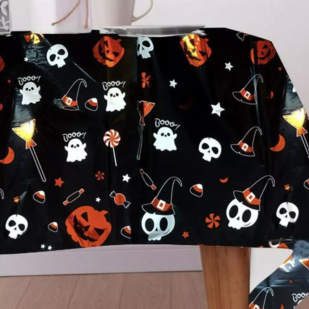 Mantel De Halloween Decoración Rectangular 140x180 Cm. Fantasmas image number 1.0
