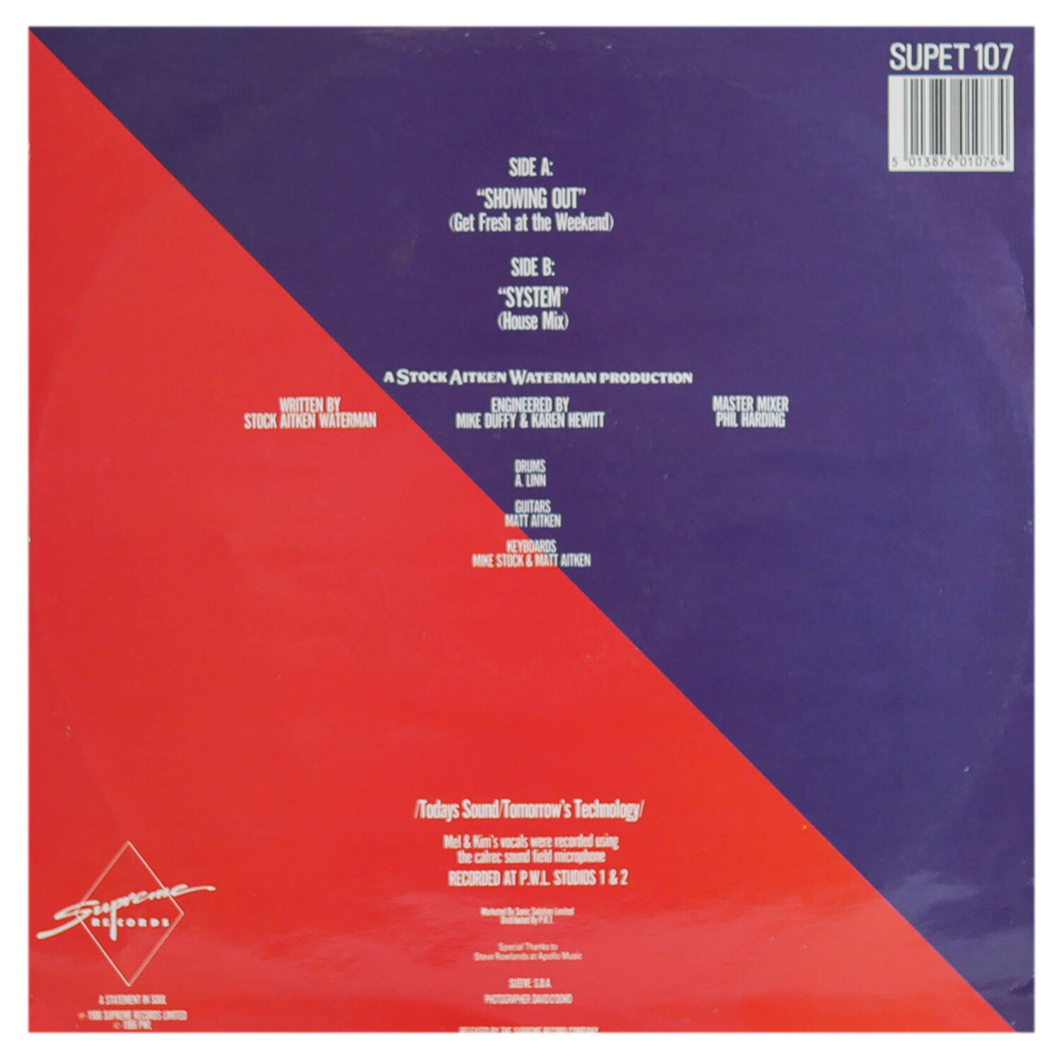 Mel & Kim - Showing Out | 12" Maxi Single Usado image number 1.0