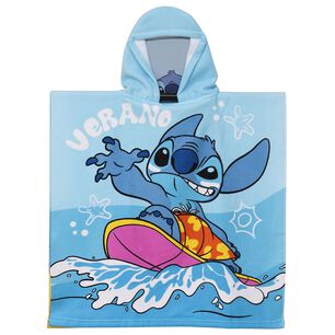 Toalla Stitch Surf Con Capucha Microfibra Playa 60x60 - Ps