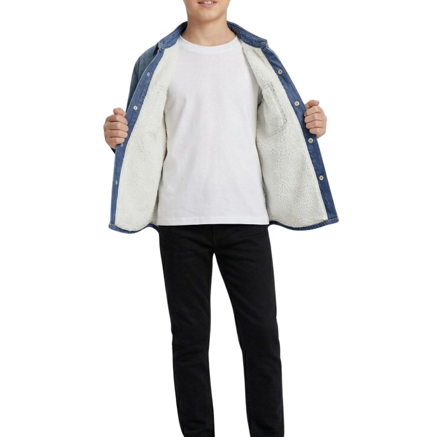 Sobrecamisa Mezclilla Ni&ntilde;o Denim Degradado Look Urbano image number 3.0