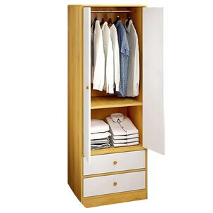 Armario De Madera Para Dormitorio 60 X 40 X 180 Cm Con Puertas Batientes