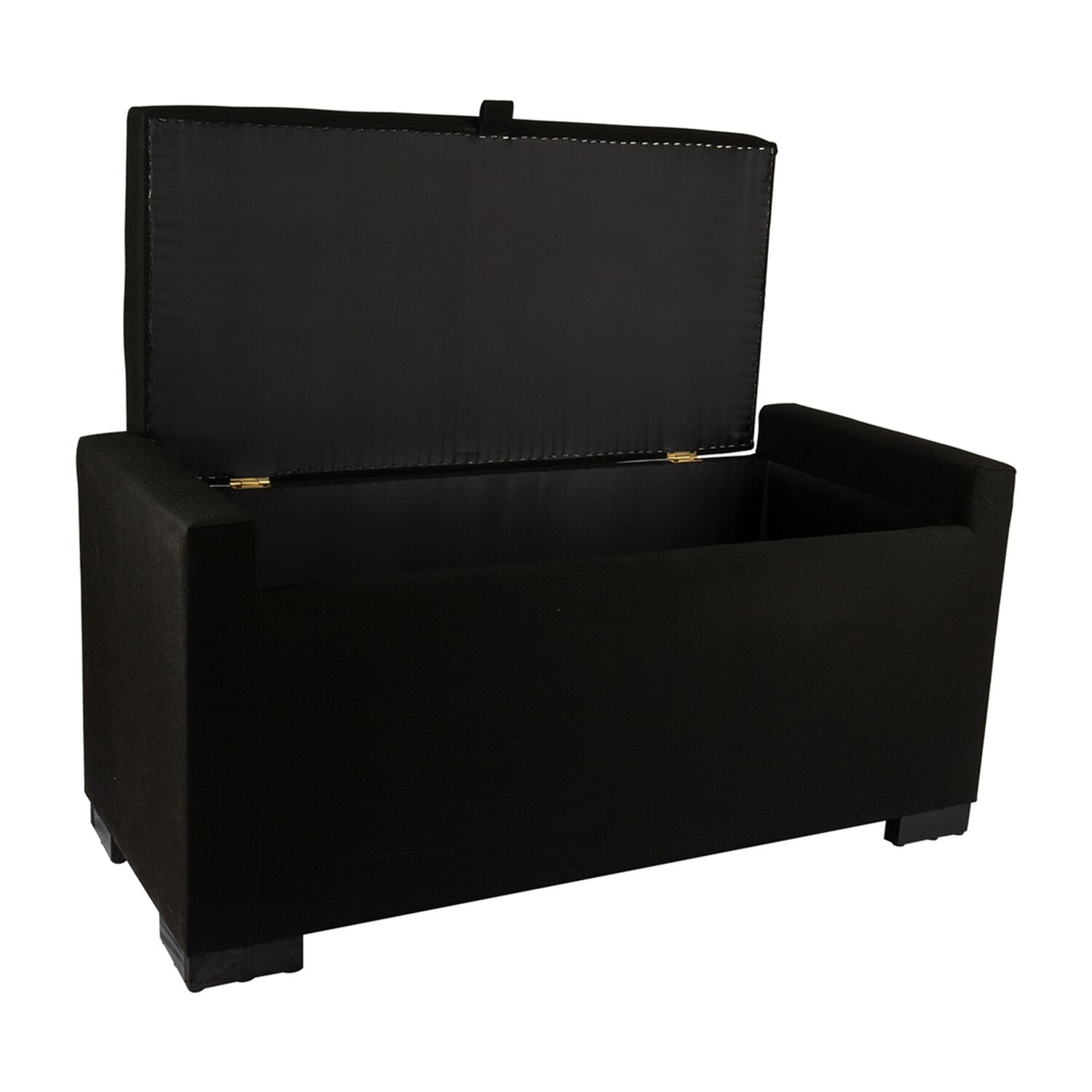 Banqueta Con Ba&uacute;l Leyzy Negro Delta 40x55x105 Cm M&aacute;xima Design image number 2.0