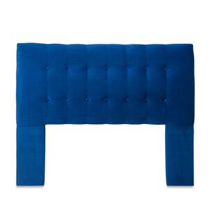 Respaldo Sevilla Con Patas Felpa King Azul Marino