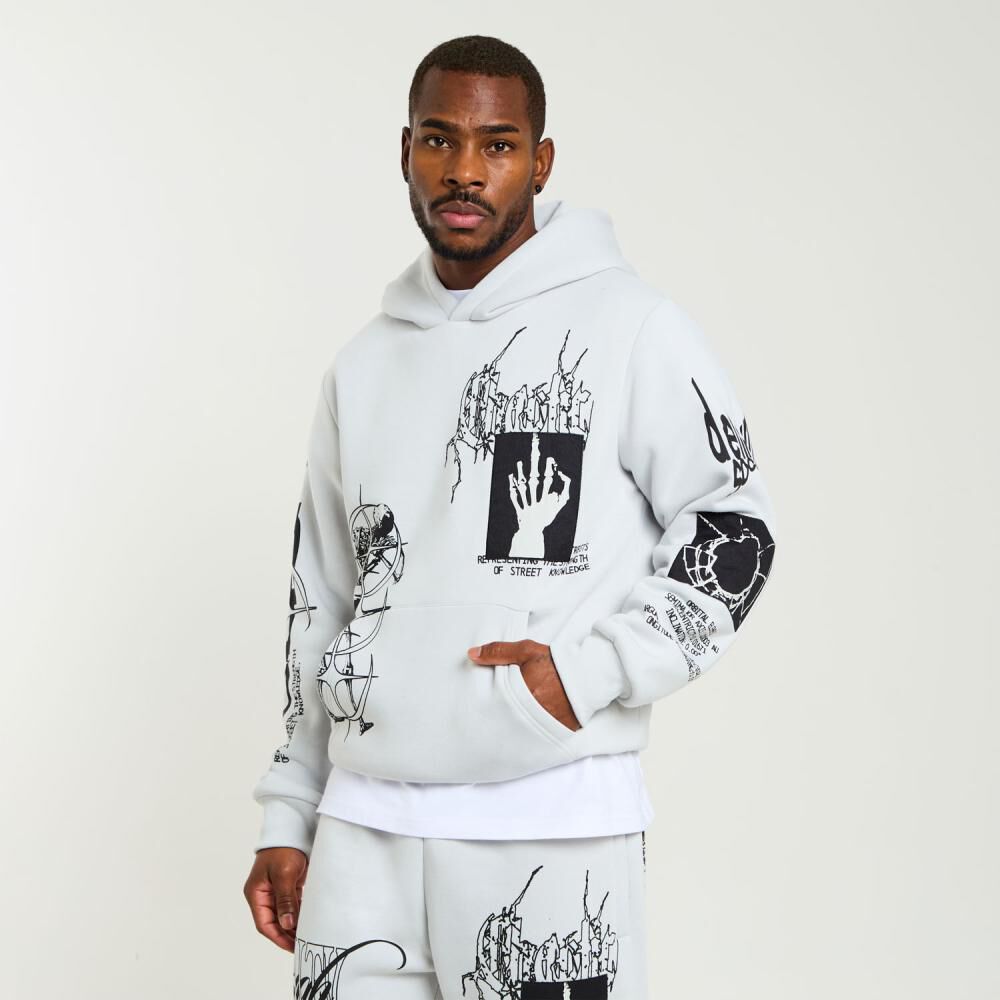 Poler&oacute;n Estampado Regular Cuello Redondo Con Capucha Hombre Rolly Go image number 2.0