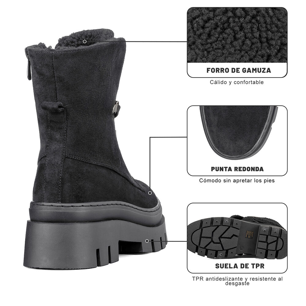 Botin Casual Mujer Plataforma Vintage Weide Hx503 image number 8.0