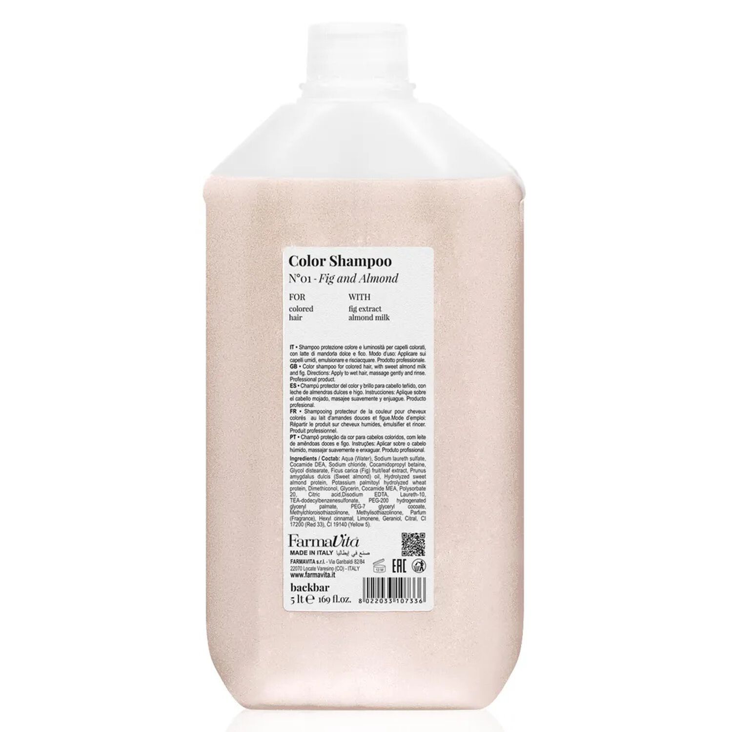 Farmavita Color Shampoo Nro 01 Leche De Almendras E Higos 5000 Ml image number 0.0