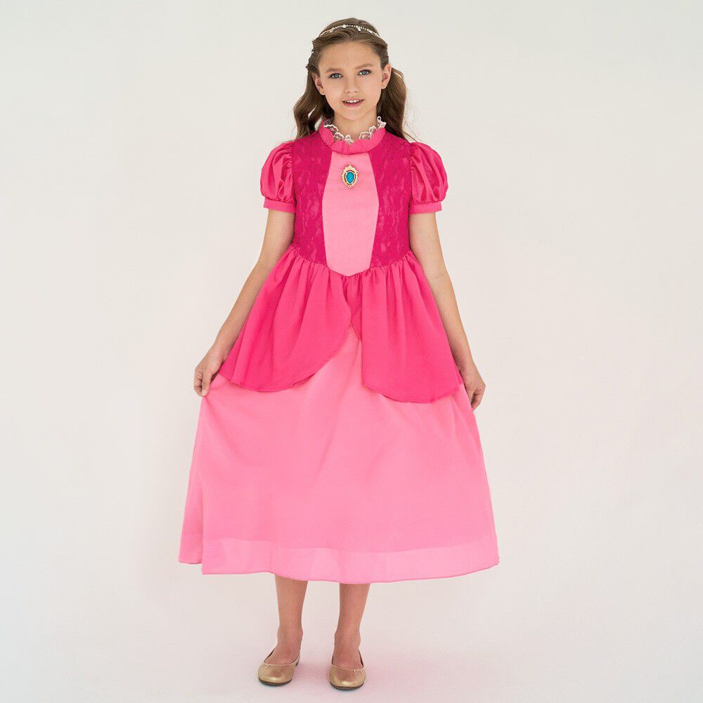 Disfraz Vestido Princesa Peach Niñas Super Mario Bros image number 4.0