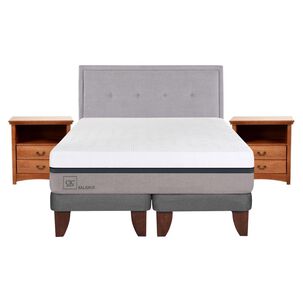 Cama Europea Cic Balance / 2 Plazas / Base Dividida + Set De Maderas