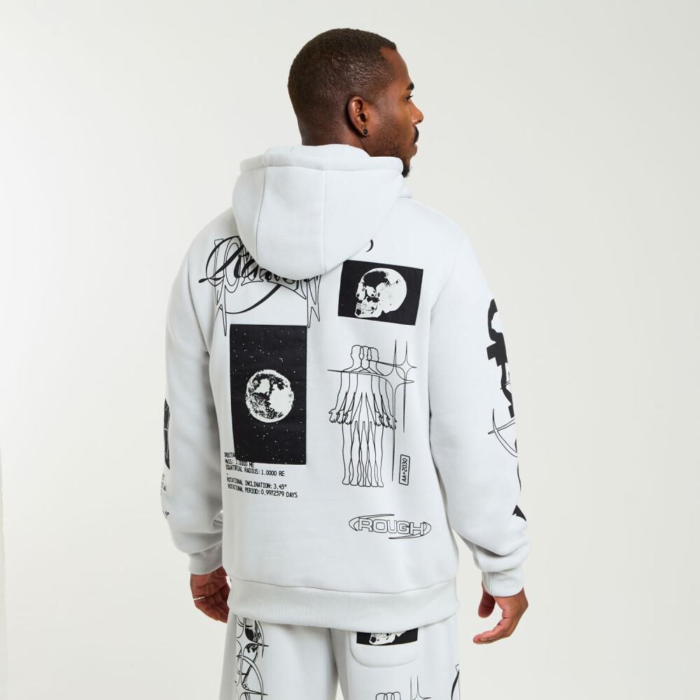 Poler&oacute;n Estampado Regular Cuello Redondo Con Capucha Hombre Rolly Go image number 3.0