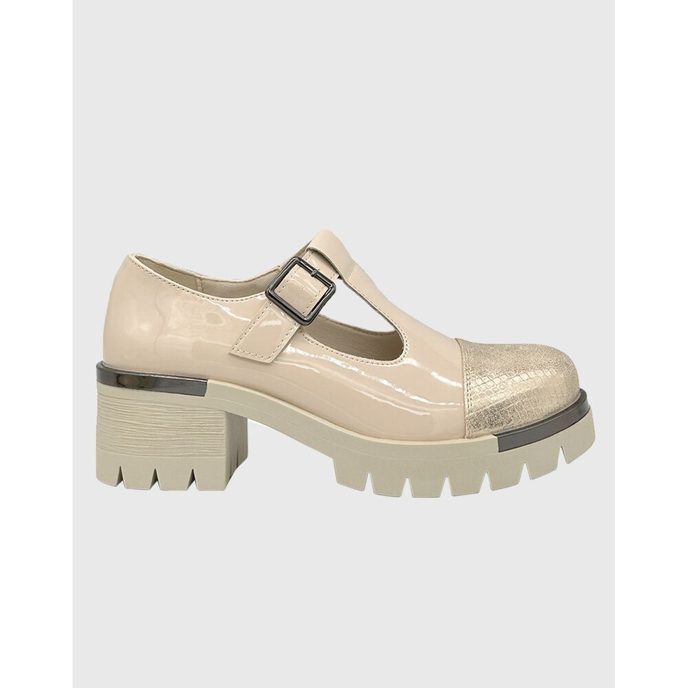 Zapato Para Mujer Con Taco Bajo Mary Jane Blanco image number 3.0