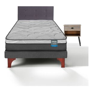 Cama Europea Flex Dream Pocket / 1.5 Plazas + Set De Maderas