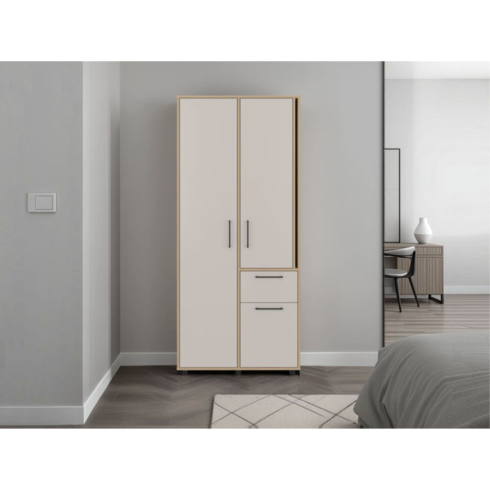 Closet 3 Puertas Y1 Cajon 180x80x52 Cm Caf&eacute; Claro image number 4.0