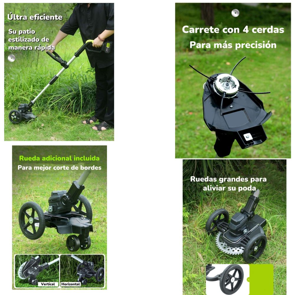 Orilladora De Pasto El&eacute;ctrica 2 Bater&iacute;as M&aacute;s Accesorios A01 image number 1.0