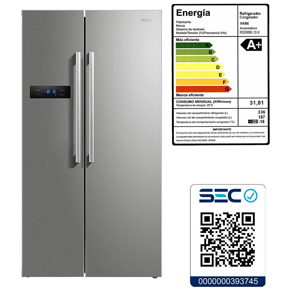 Refrigerador Side By Side Mabe MSC525SERBS0 / No Frost / 569 Litros / A+ image number 5.0