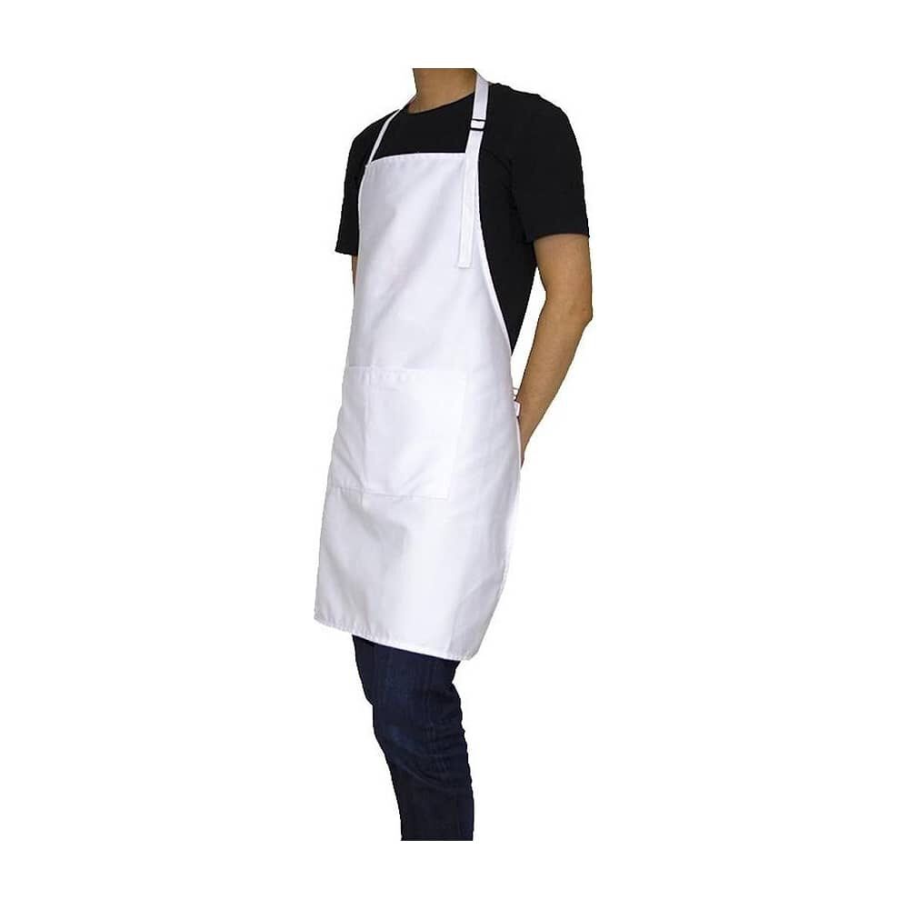 Pechera Blanca Cocina Gastronomia Con Bolsillo Delantero image number 1.0