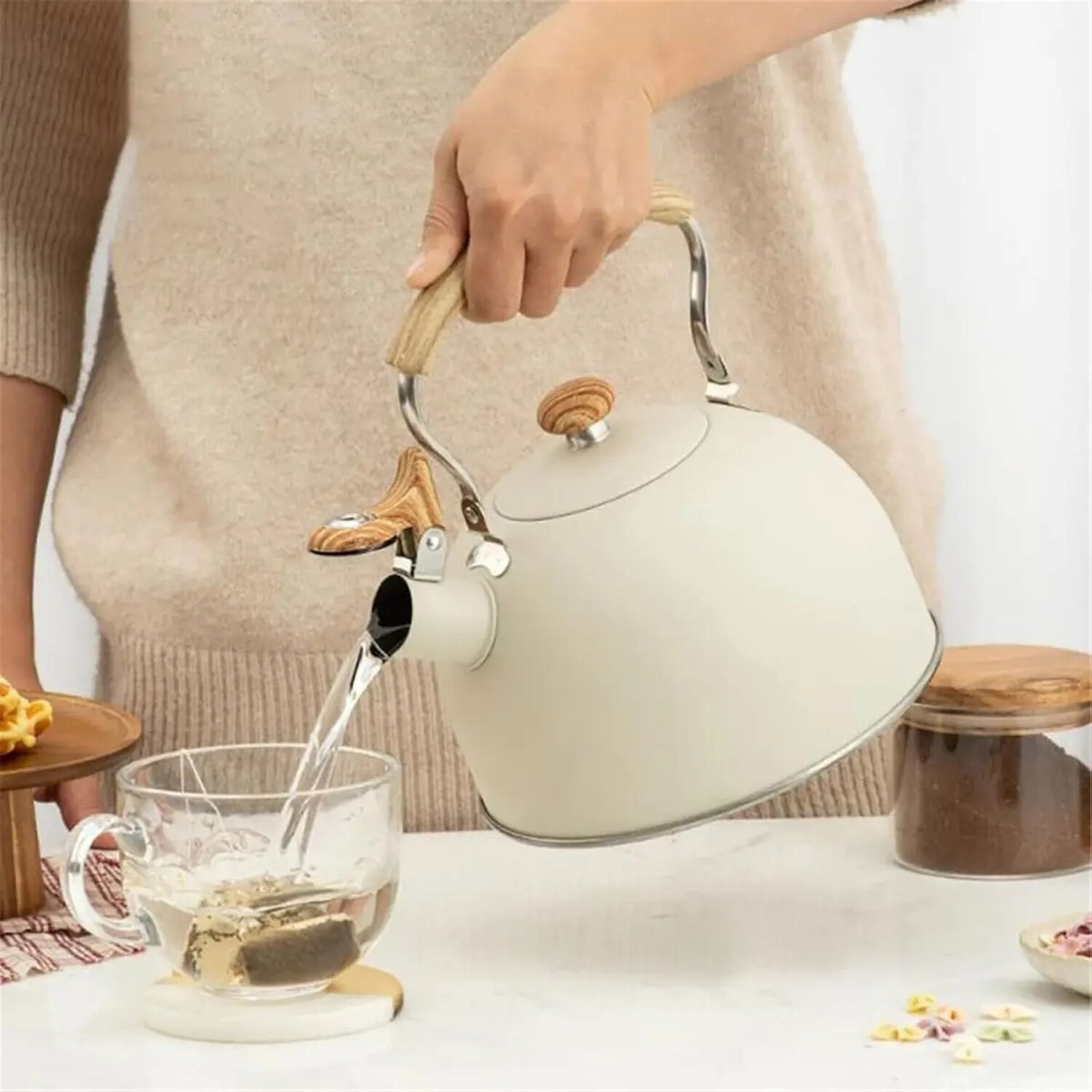 Tetera Acero Inoxidable Vintage Vitta 2.5l Beige image number 1.0