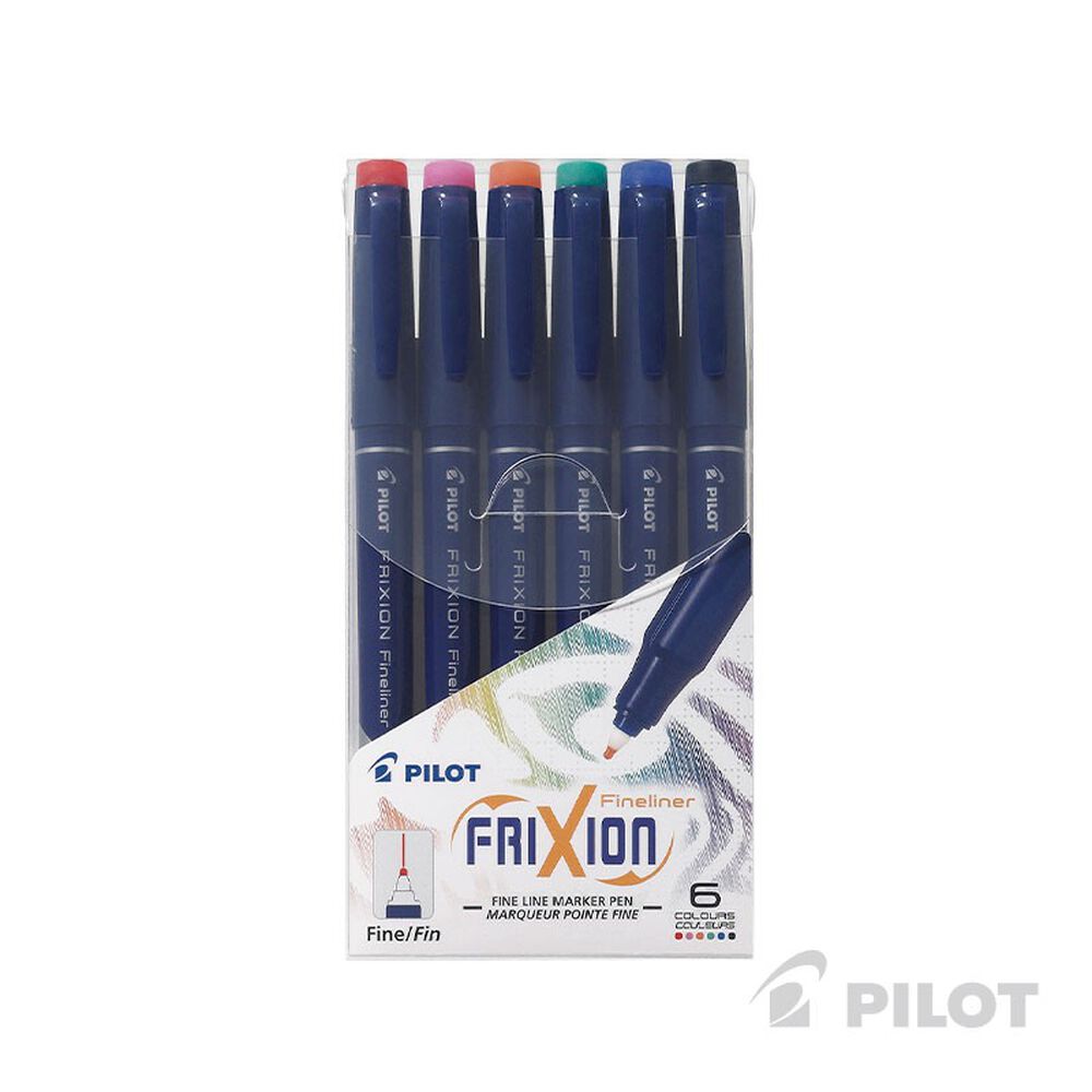 Set 6 Marcadores Borrables Con Tinta Termosensible Colores Negro Rojo Azul Verrosado Naranjo image number 0.0