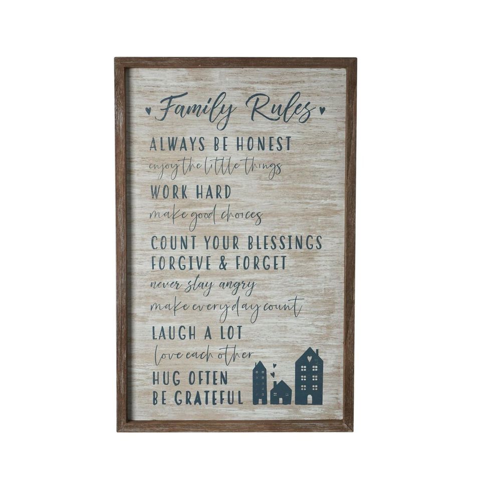 Cuadro Family Rules 35.3x55cm Concepts Life image number 0.0