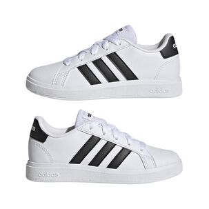 Zapatilla Infantil Unisex Adidas Grand Court Lifestyle Tennis Lace-up Blanco