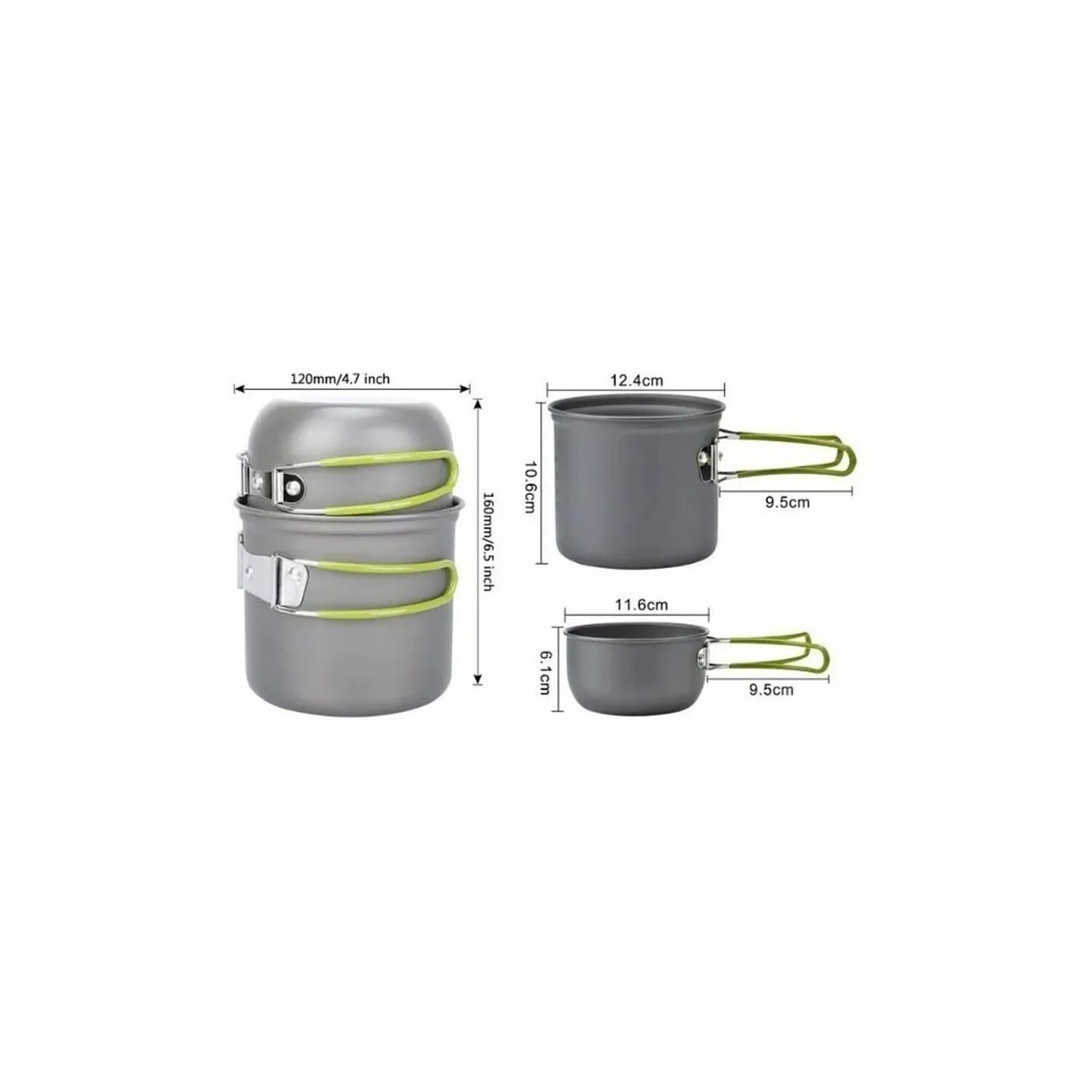 Set Ollas Camping Con Cocinilla Cubiertos 7 Piezas Acampada image number 4.0