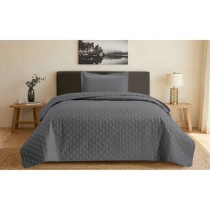 Quilt Andes Liso Gris 1.5 Plazas