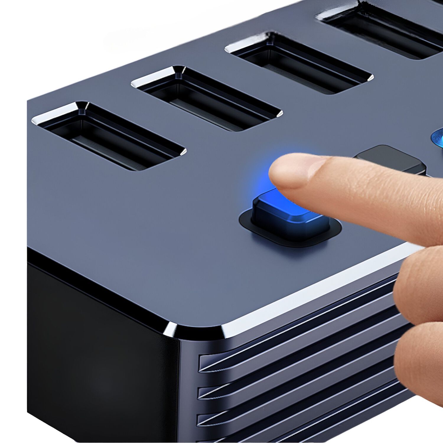 Hub Usb De 7 Puertos 3.0 High Speed + Adaptador Usb-c 5 Gbps image number 1.0