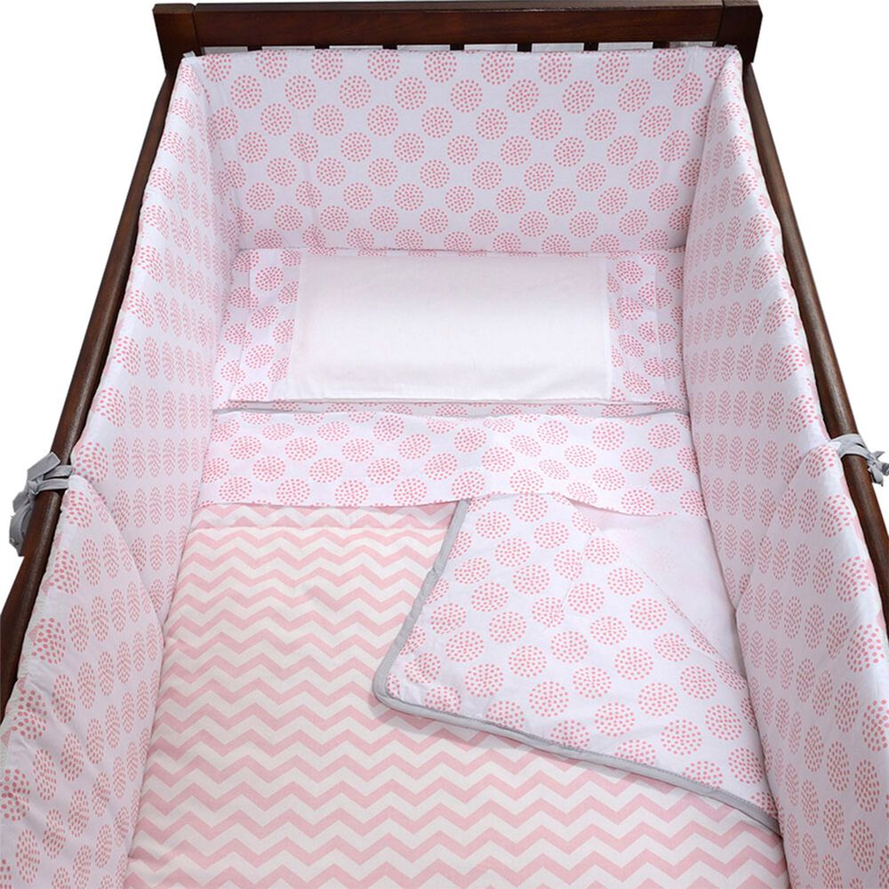 Set Ropa De Cama Chevron Rosa 120x70cm image number 0.0