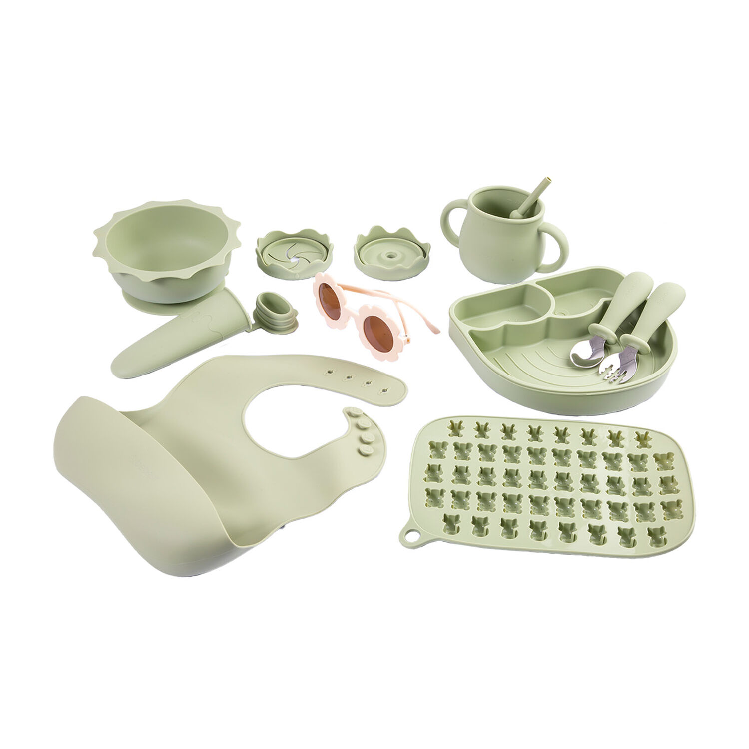 Set Alimentaci&oacute;n Summer Silicona Verde image number 4.0