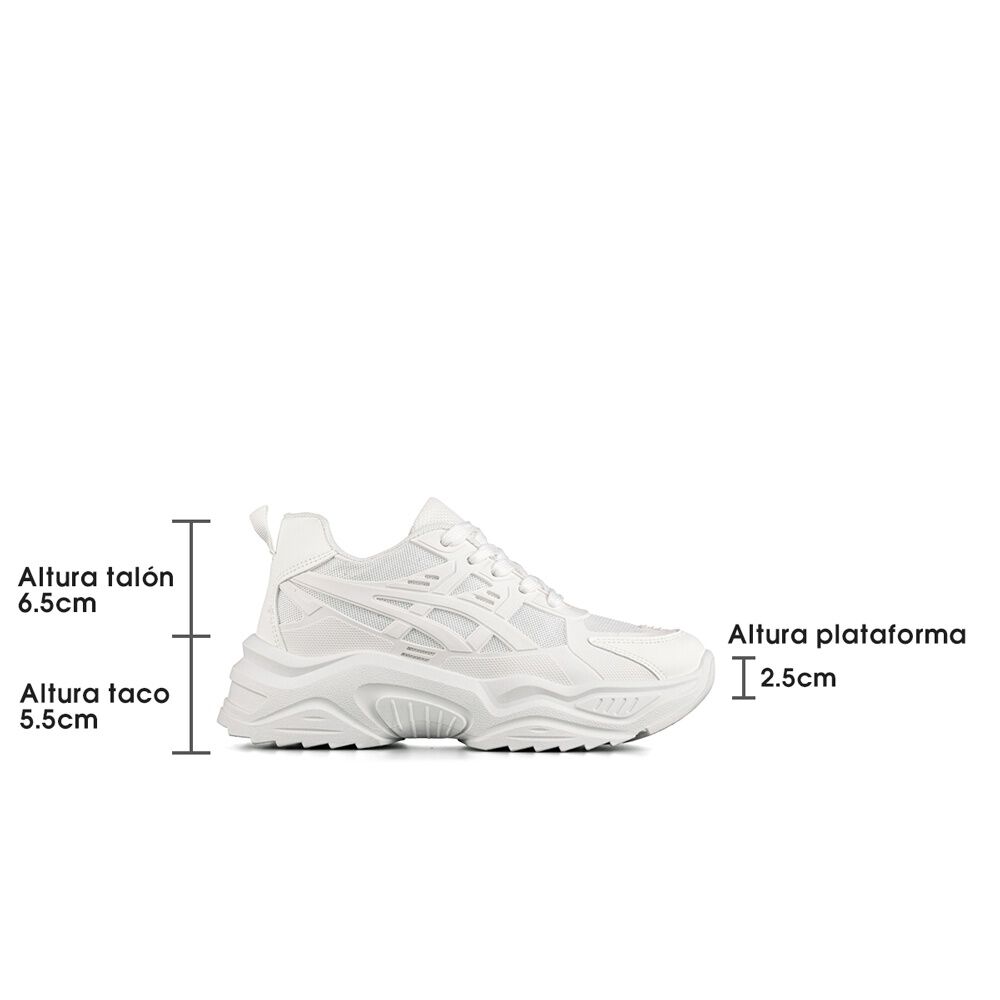 Zapatilla Deportiva Casual Mujer Moda Plataforma Weide Lt612 image number 6.0