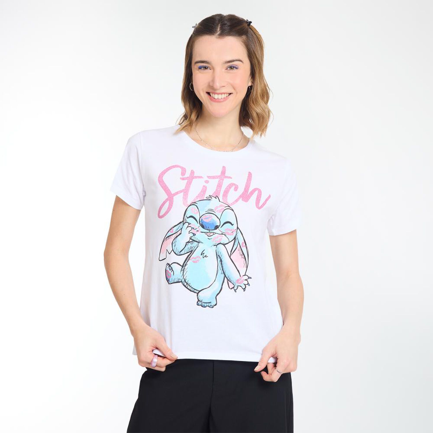 Polera Lilo Y Stitch Manga Corta Cuello Redondo Mujer Freedom image number 0.0