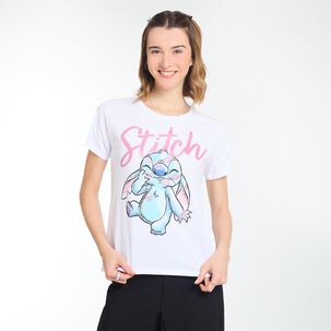 Polera Lilo Y Stitch Manga Corta Cuello Redondo Mujer Freedom