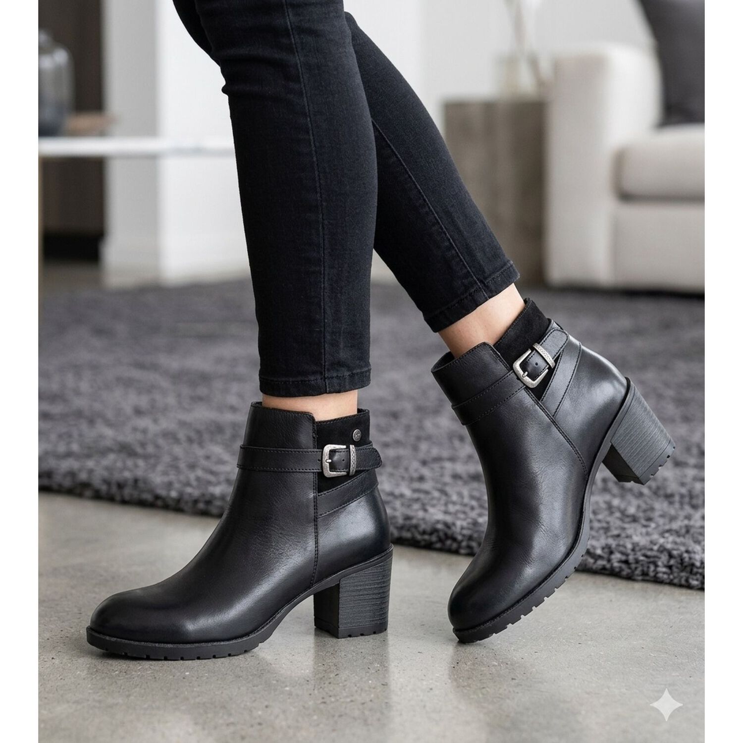 Botin De Cuero Francy Negro Alquimia image number 4.0