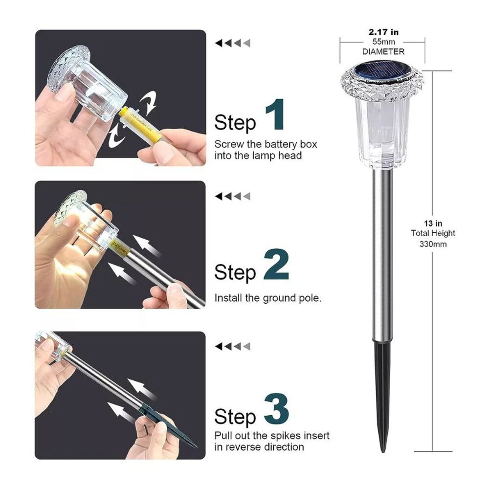 Set De Luces Para Camino Acero Inox 6pcs image number 2.0