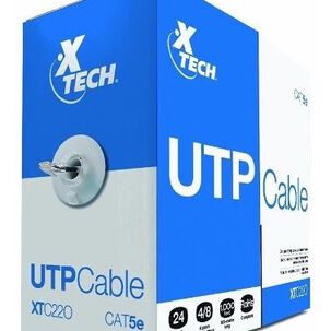 Xtech Caja Cable Utp Categoria 5e Gris De 305 Mts