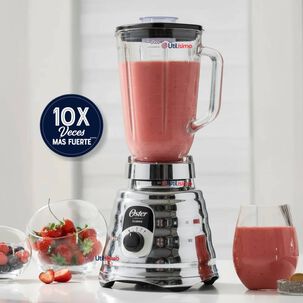 Licuadora Cl&aacute;sica Oster Cromo Con Perilla Ergon&oacute;mica De 3 Velocidades Blst4655
