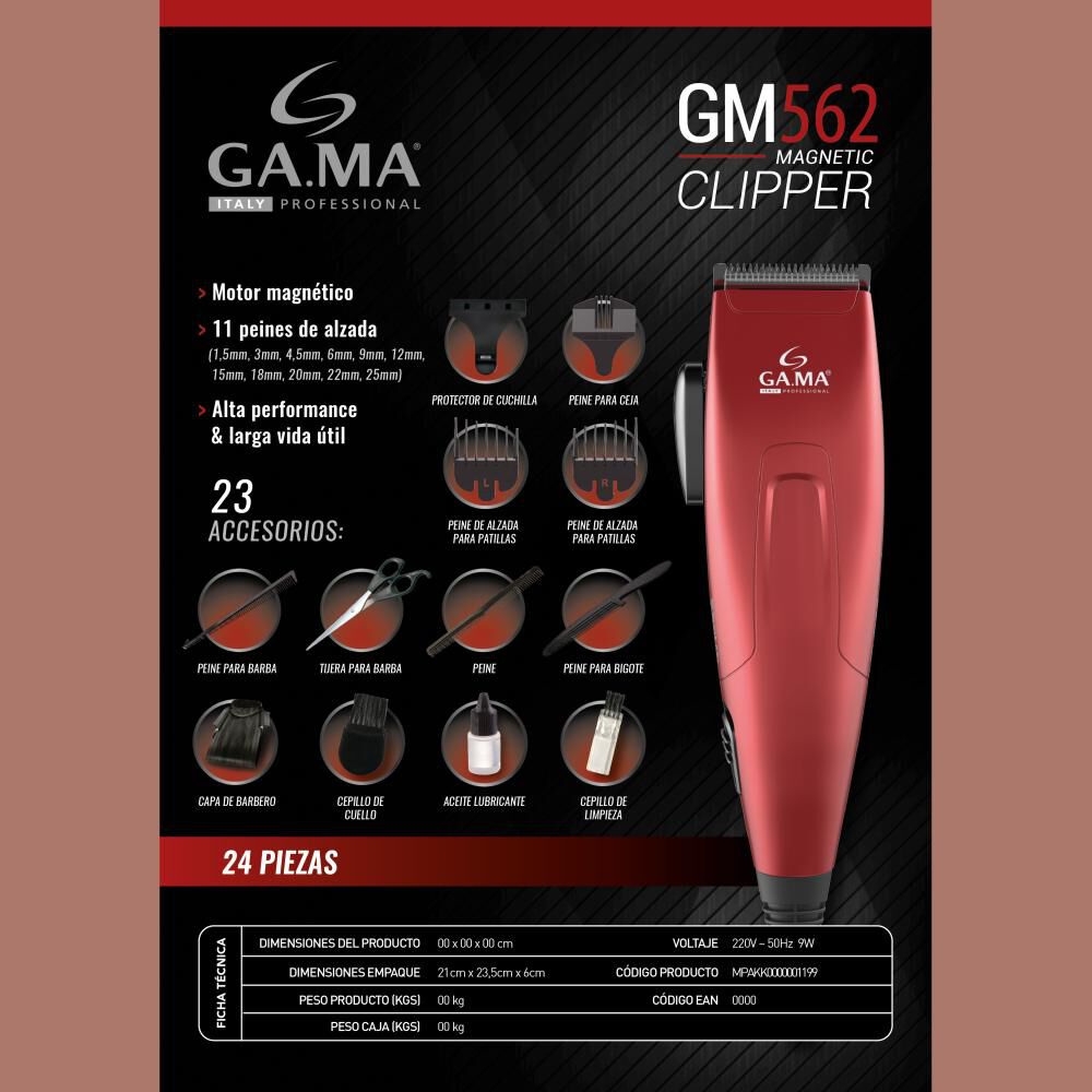 GA.MA GM562 24 Piezas Rojo, foto 8