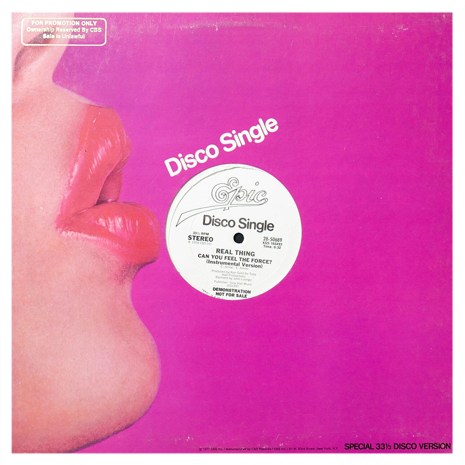 Real Thing - Can You Feel The Force | 12" Maxi Single Usado image number 1.0