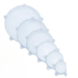 Set 6 Tapas Silicona Adaptable Para Alimentos Reutilizables
