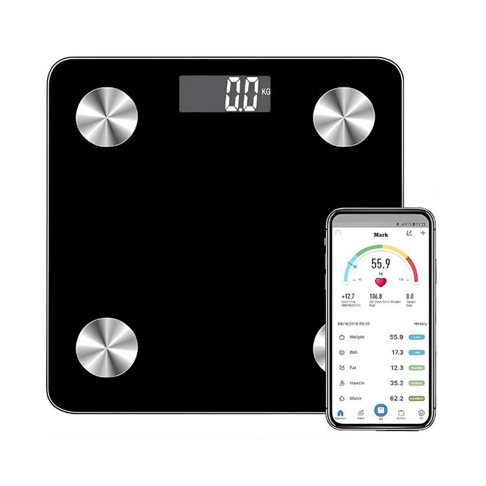 Balanza Pesa Ba&ntilde;o Usb Digital Bluetooth Recargable 180kgs image number 3.0